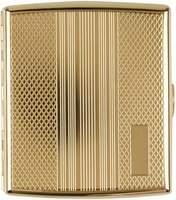 Zigarrenzubehör Etui  Jean Claude 20er Zigarillo Metall Streifen Rauten goldin (600914)