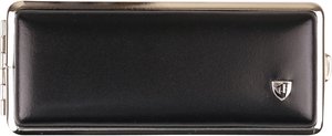Zigarrenzubehör Etui  vom Hofe Manufaktur 8er Leder schwarz Rahmen nickel (612501)