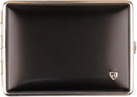 Zigarrenzubehör Etui  vom Hofe Manufaktur 18er Soft-Leder schwarz Rahmen nickel (612941)