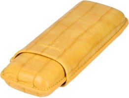 Zigarrenzubehör Etui  Mantis 2er Croc Safran