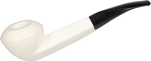 White Pipes Meerschaum Bent Rhodesian Gro&szlig;