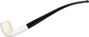 White Pipes Meerschaum Churchwarden Bent