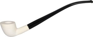 White Pipes Meerschaum Churchwarden Bent Dublin Teilrustiziert