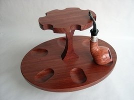 Pfeifenzubehör Pfeifenständer  Guy Janot 6er Bubinga Kreisständer (7232) Austellungsstück)