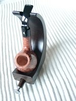 Pfeifenzubehör Pfeifenständer  Guy Janot 1er Halbmond Buche dunkelbraun (7310)