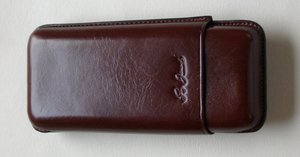 Zigarrenzubehör Etui  Guy Janot 3er Robusto-Etui Braun 8076