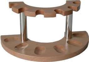 Pfeifenzubehör Pfeifenständer  Guy Janot 6er Buche Halbkreis (7015)