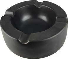Zigarrenzubehör Aschenbecher  Classic Keramik Schwarz Matt mit 4 Ablagen
