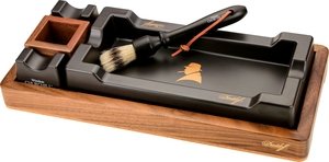 Zigarrenzubehör Aschenbecher  Davidoff Melaminharz Schwarz Winston Churchill Set