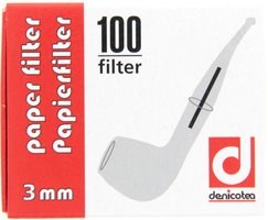 Denicotea pipe filter 3mm Papierfilter (100er Packung) (101502)