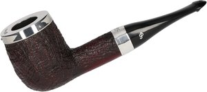 Pfeifen Serienpfeifen  Peterson Billiard Sandblast Silver Cap & band (17591)