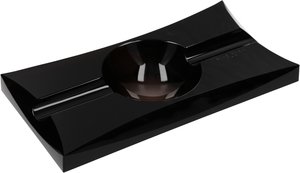 Elie Bleu Porzellan-Aschenbecher Obsidian Schwarz (2er)