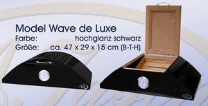 Zigarrenzubehör Humidor  A. Jason Wave de Luxe (Schwarz)