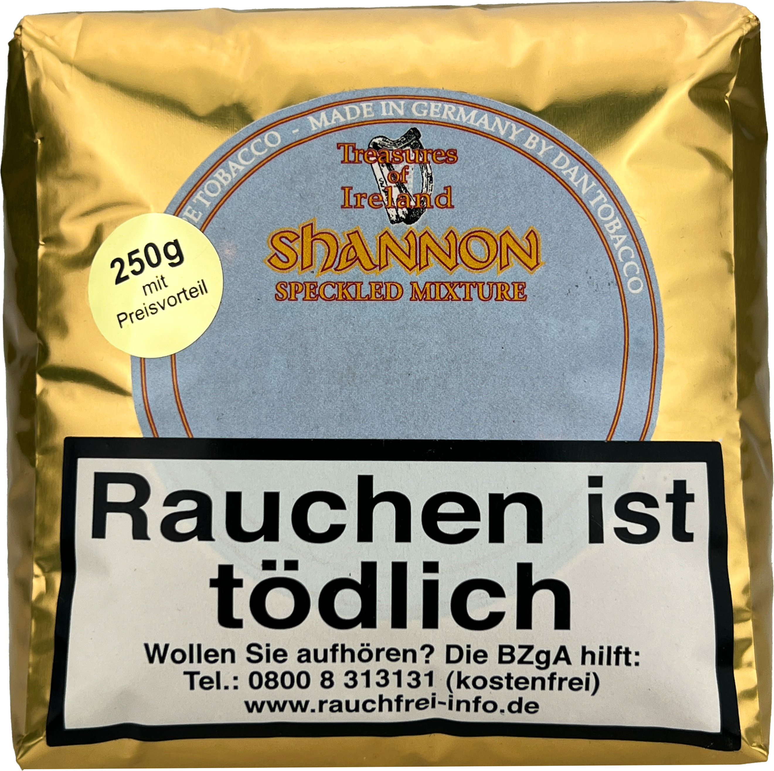 Dan Tobacco Treasures of Ireland Shannon Speckled Mixture 250g Pouch Tobacco Pipe tobacco