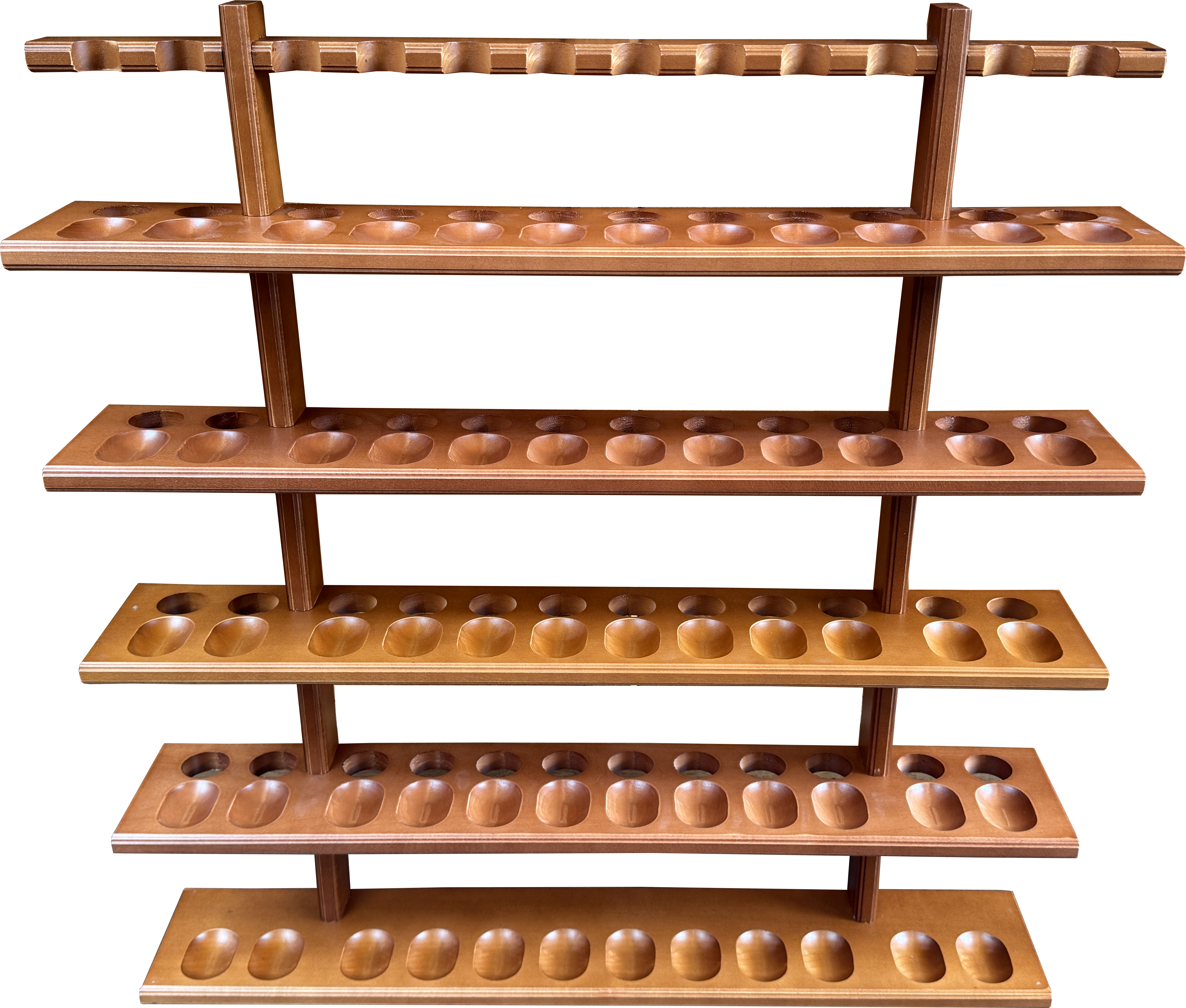 Lubinski Pfeifenschränke Wandgitter (60er) aus Walnuss(C3060