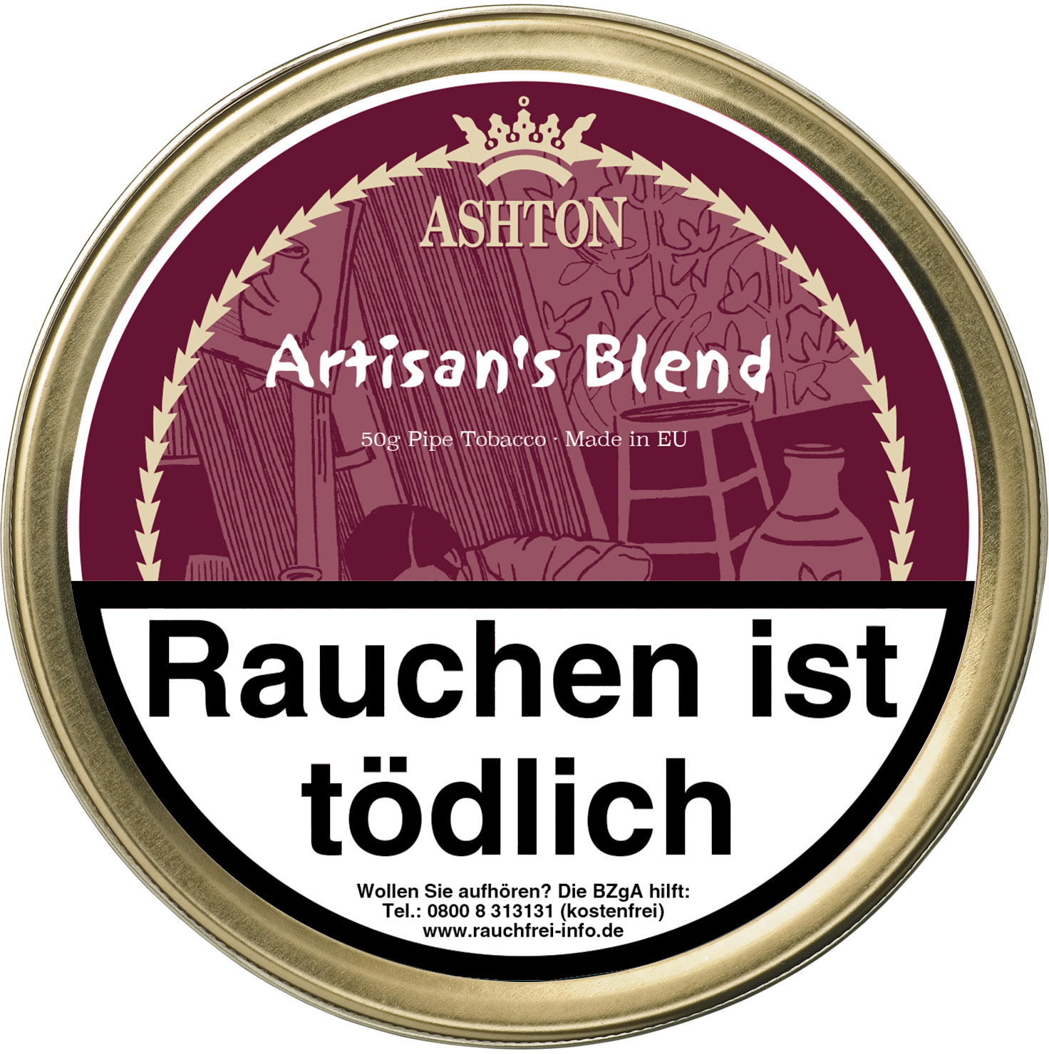 artisan's blend pipe tobacco Ashton Pipes Pfeifentabak Artisan's Blend 50g Dose
