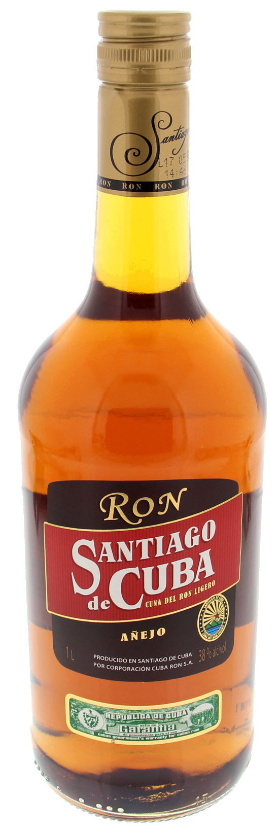 Santiago de Cuba Rum Añejo (1 Liter / 38 vol.) Cigarworld.de Edles Rum