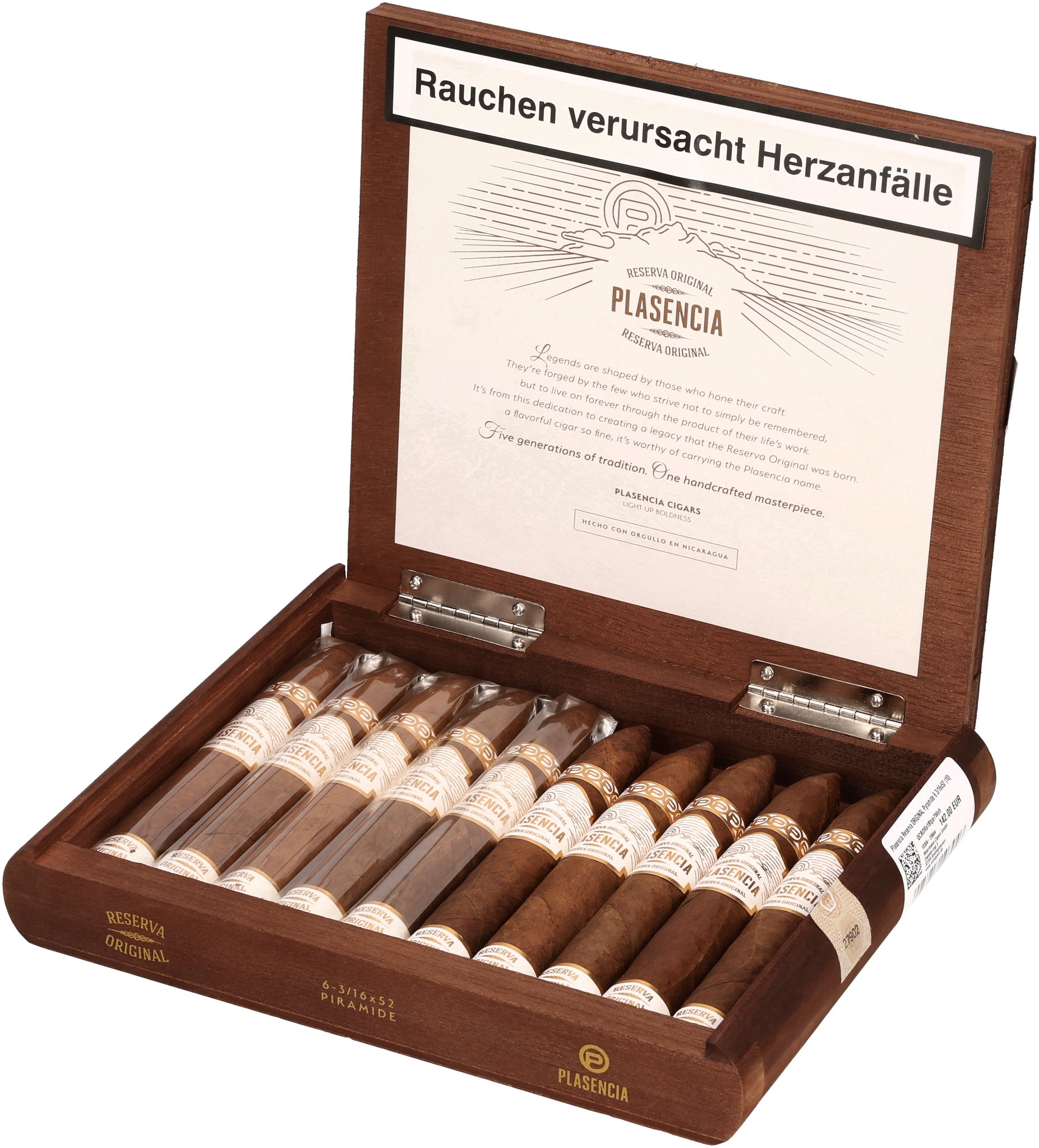 Plasencia Reserva Original Piramide_Kiste Offen