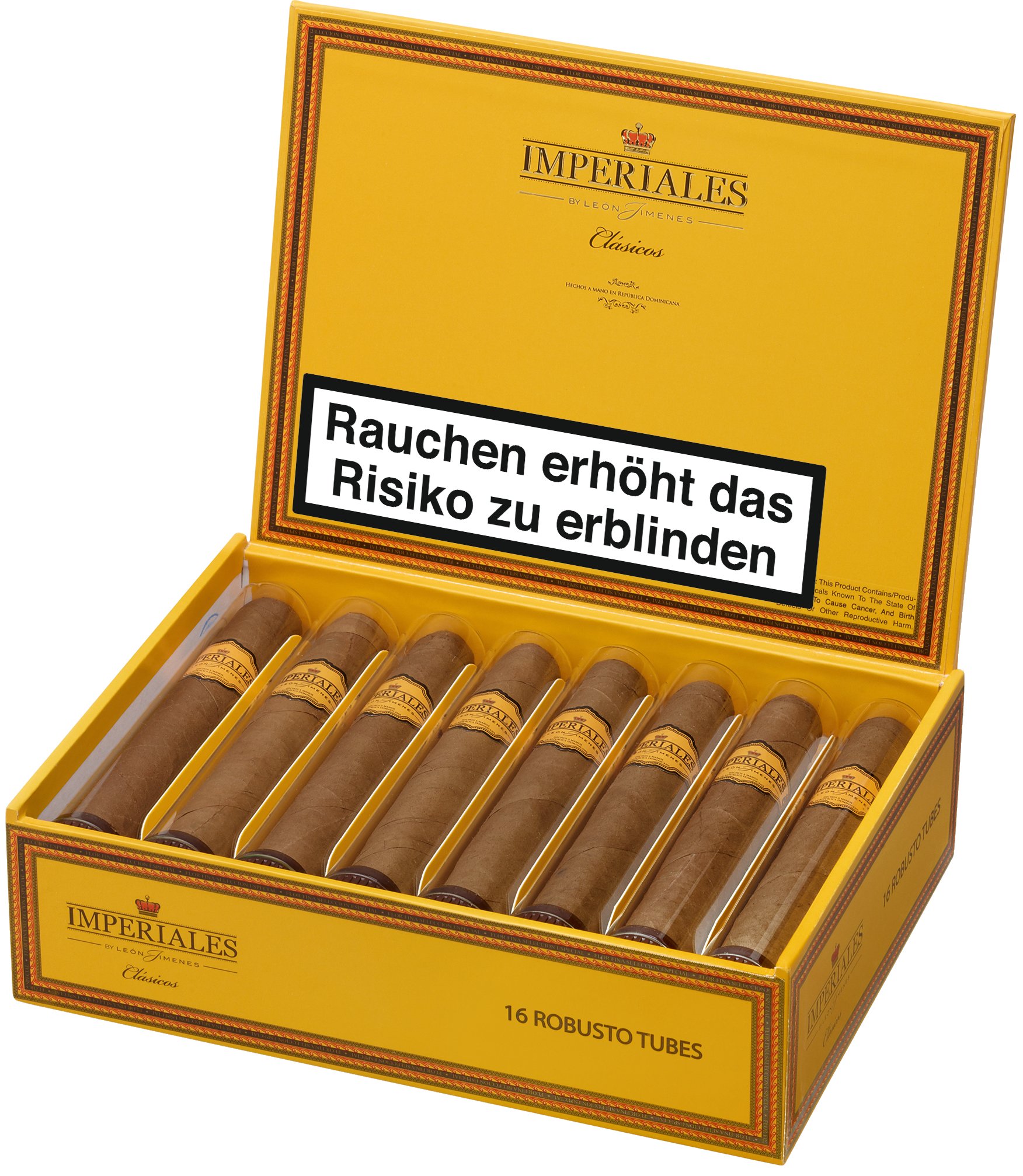 Imperiales Classico Robusto Tubes (Glastube) Kiste offen