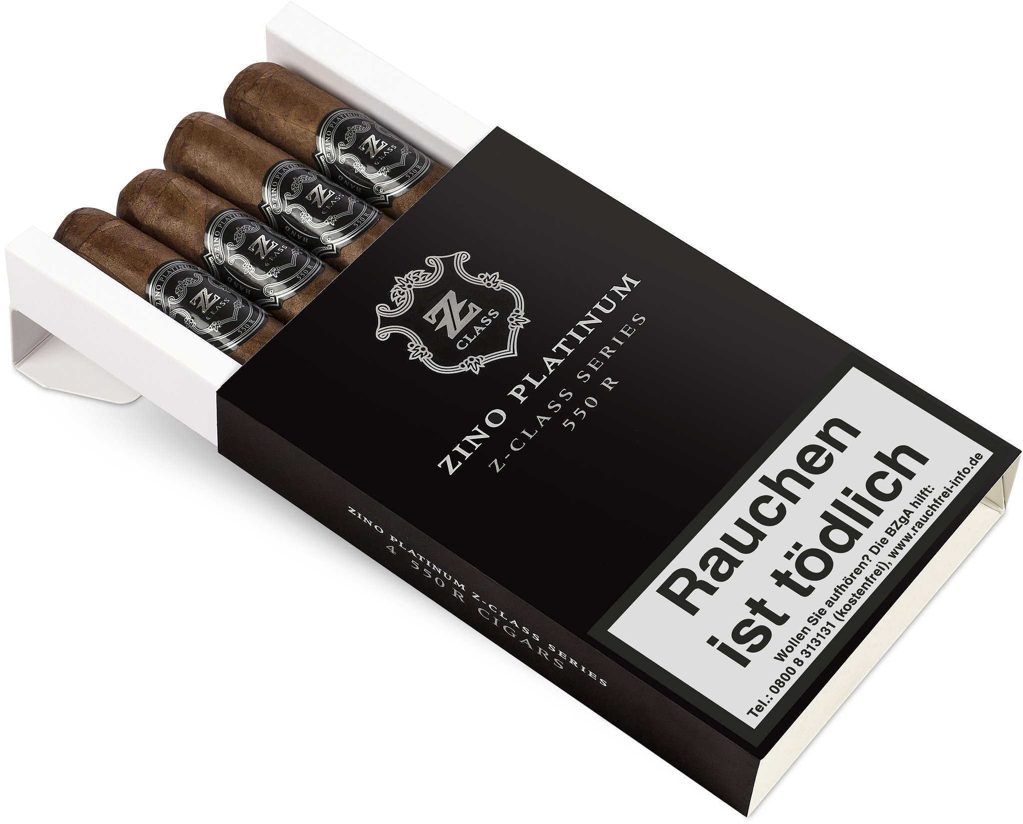 Zino Platinum Z-Class Series 550 Robusto 4er offen
