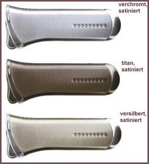 Rowenta Logo versilbert satiniert