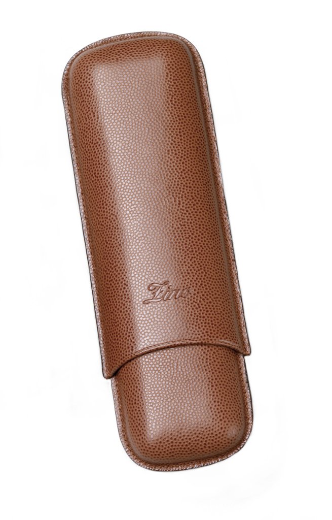 Zino Leder Cigarrenetui braun Double Corona 2 (DC2 - 3545)