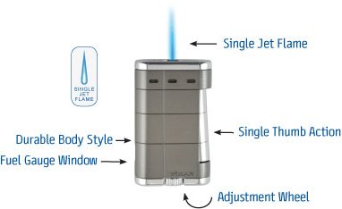 Xikar XTX Single Flame Silver 531 Detailbild