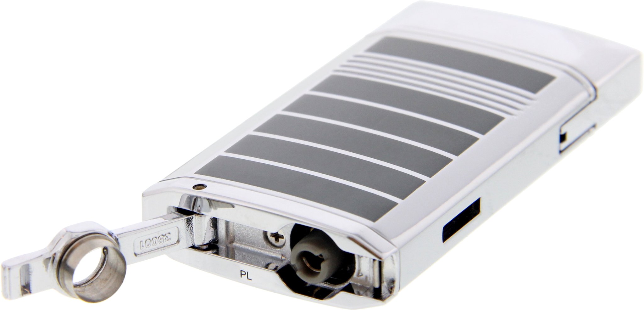 Caseti Paris Jetflame Feuerzeug Tours chrom-schwarz (281242) Bohrer