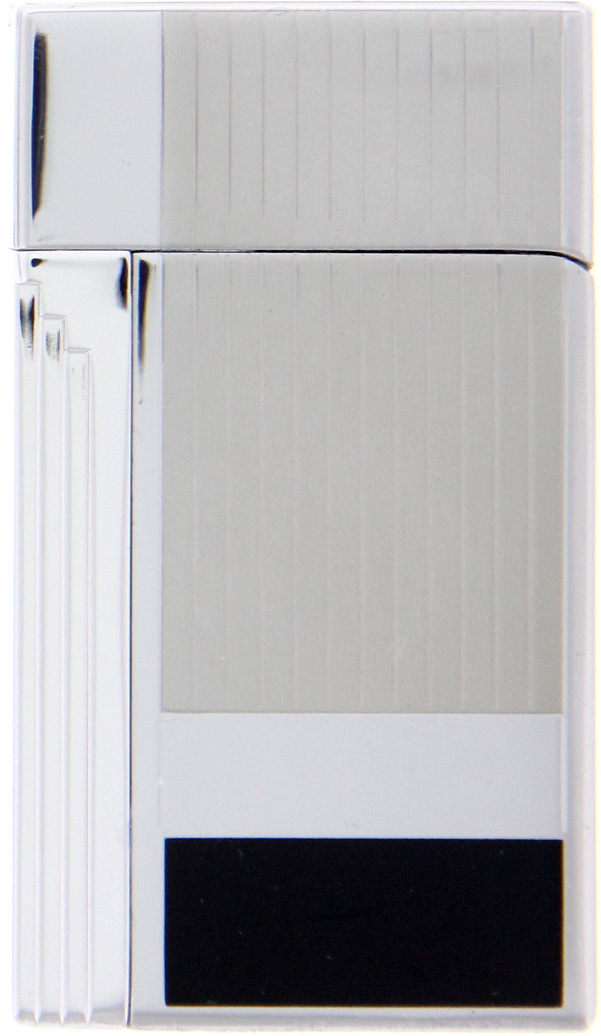 Caseti Paris Jetflame Feuerzeug Soleil chrom-schwarz (281430) Rückseite