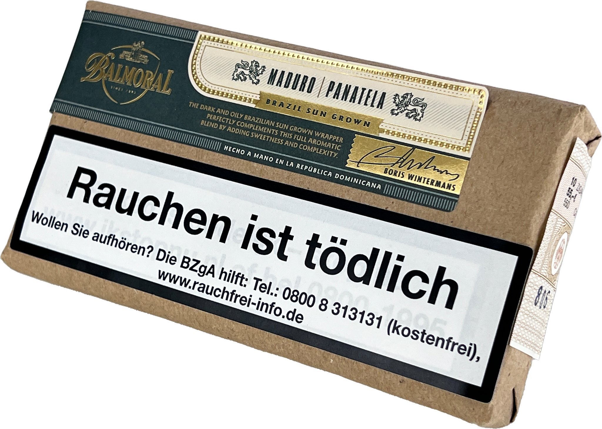Balmoral Royal Selection Maduro Panatela 10er