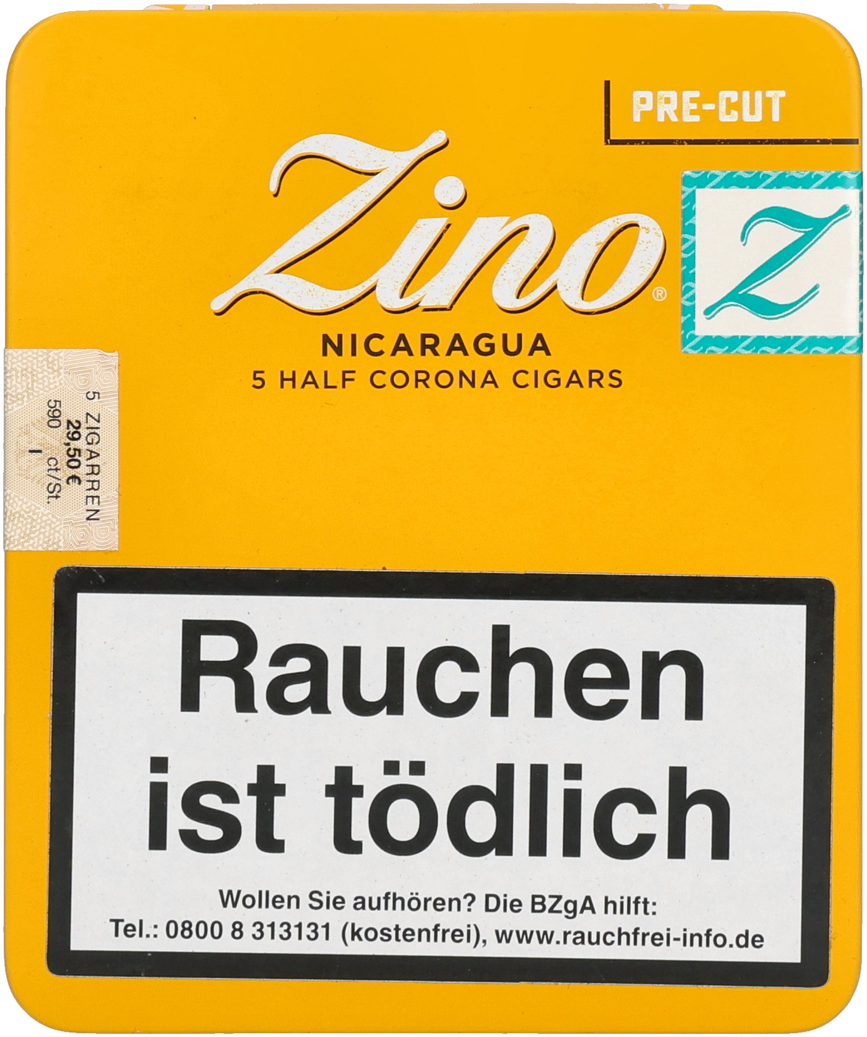 Half Corona 5er pre-cut tin front