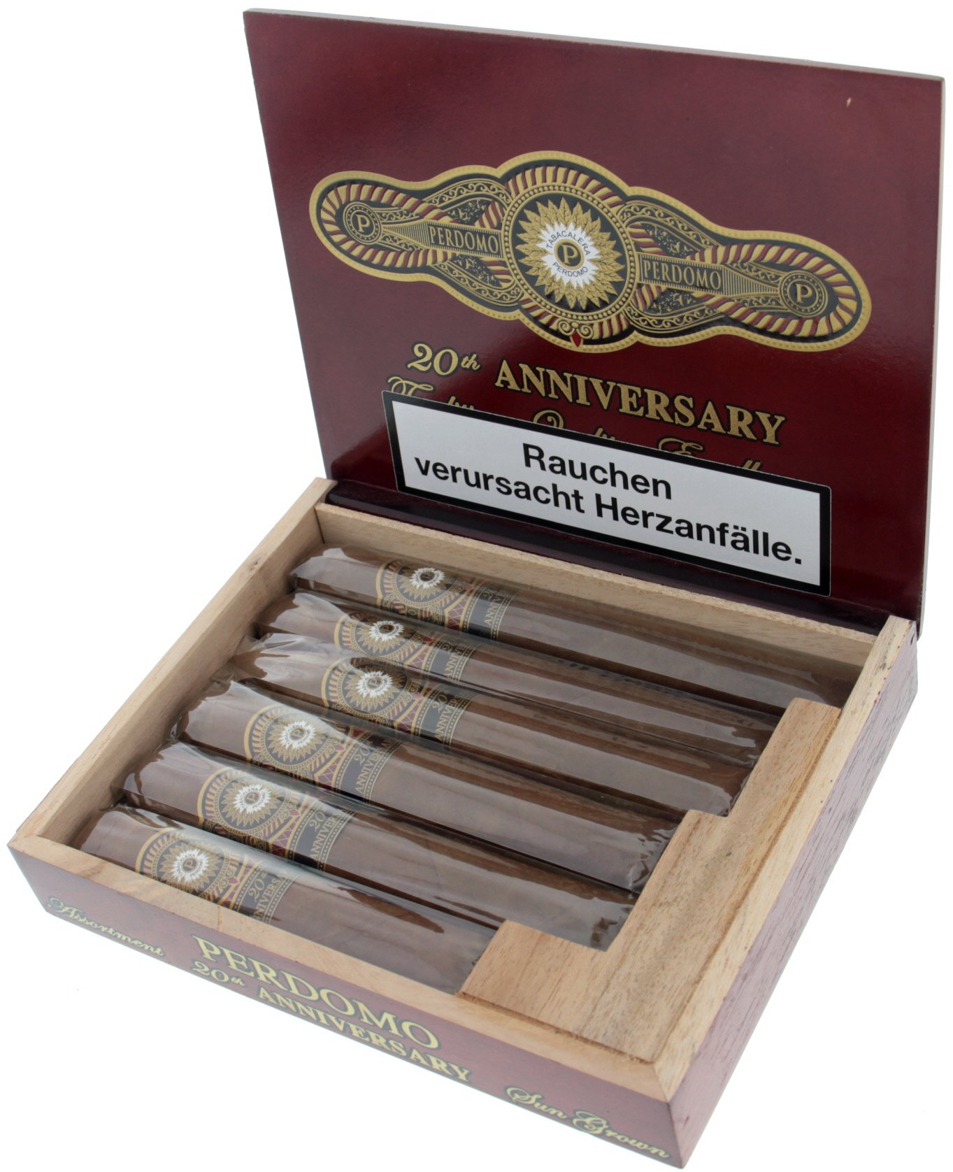 Perdomo 20th Anniversary Sungrown Assortment (6er) offen