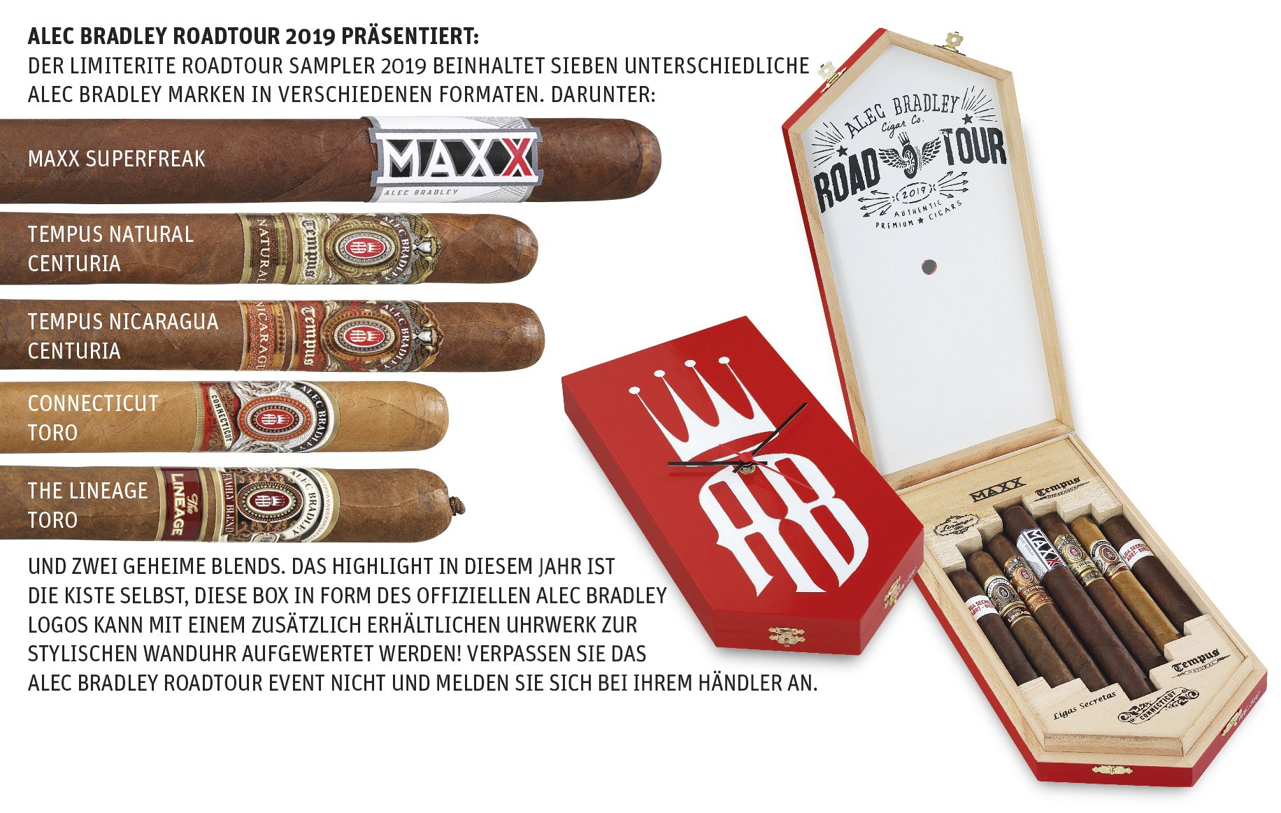 Alec Bradley Sampler Road Tour 2019 (7er Box) Detailbild