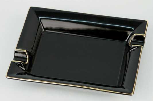 Basic Cigarrenascher Porzellan Schwarz (513282)