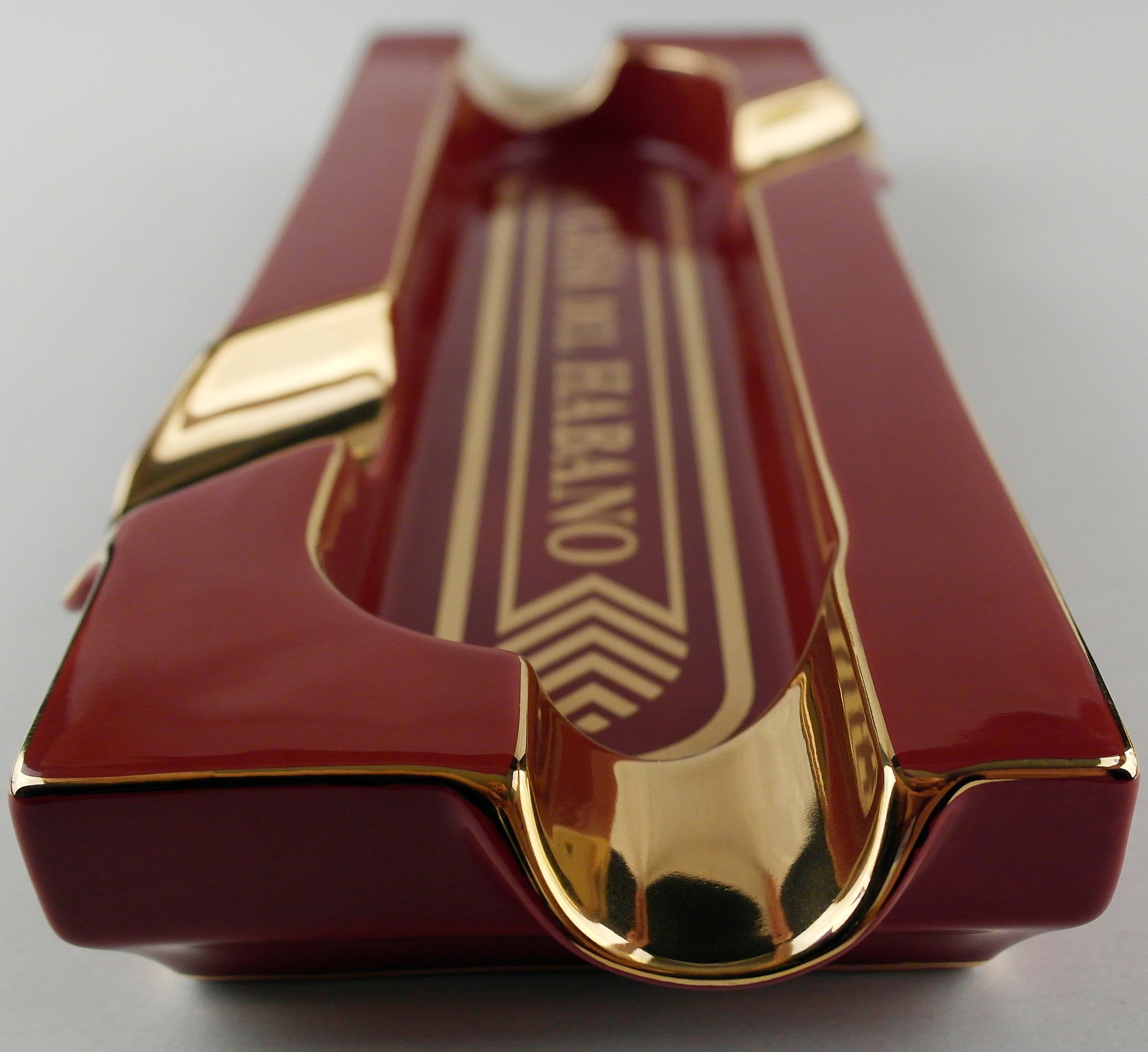 La Casa del Habano Aschenbecher weinrot-gold mit 4 Ablagen (6397460) Detailbild