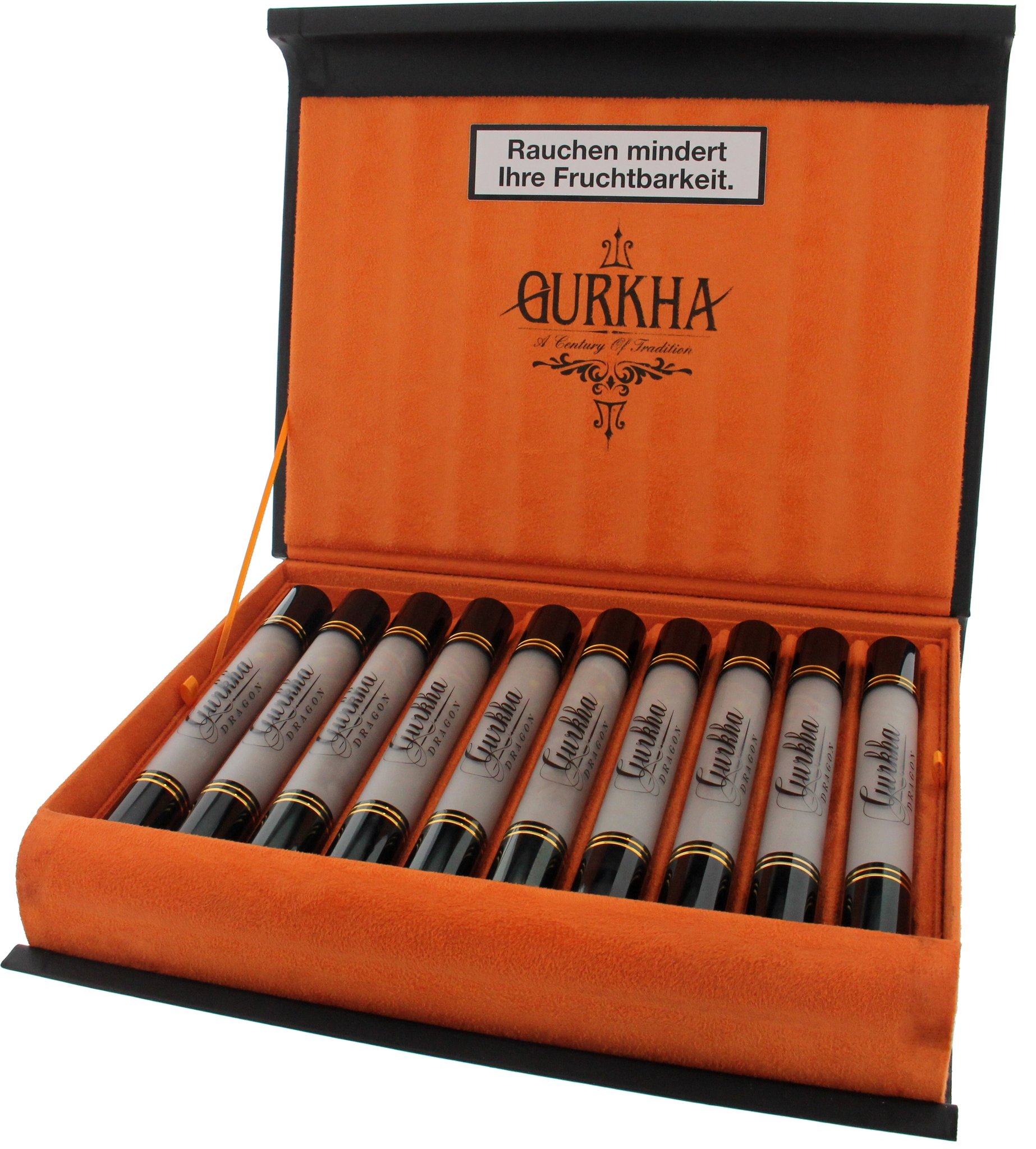Gurkha Lounge Exclusive Black Dragon Tubo Kiste offen 2