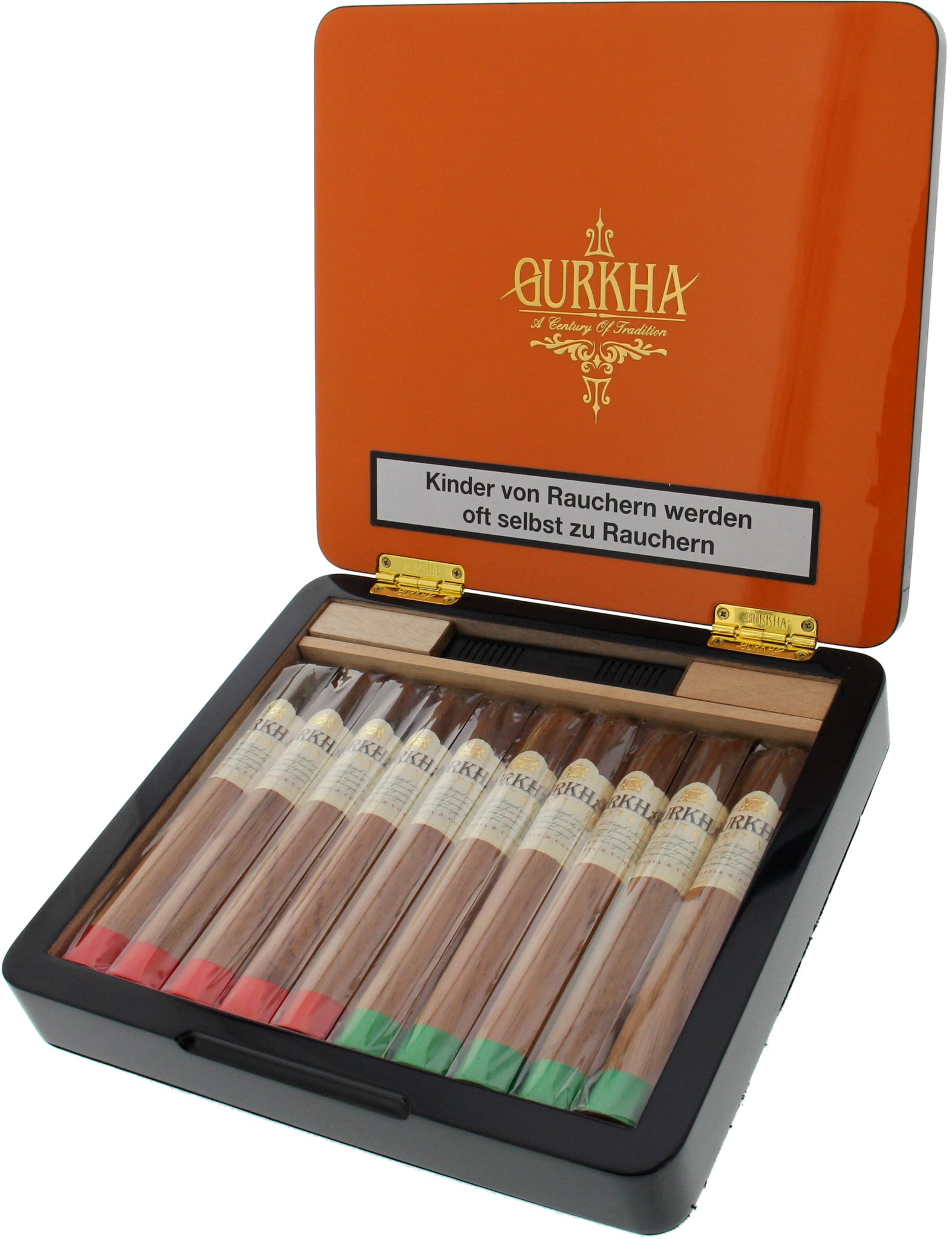 Gurkha Sampler Heritage Toro (10 Zigarren) Kiste offen