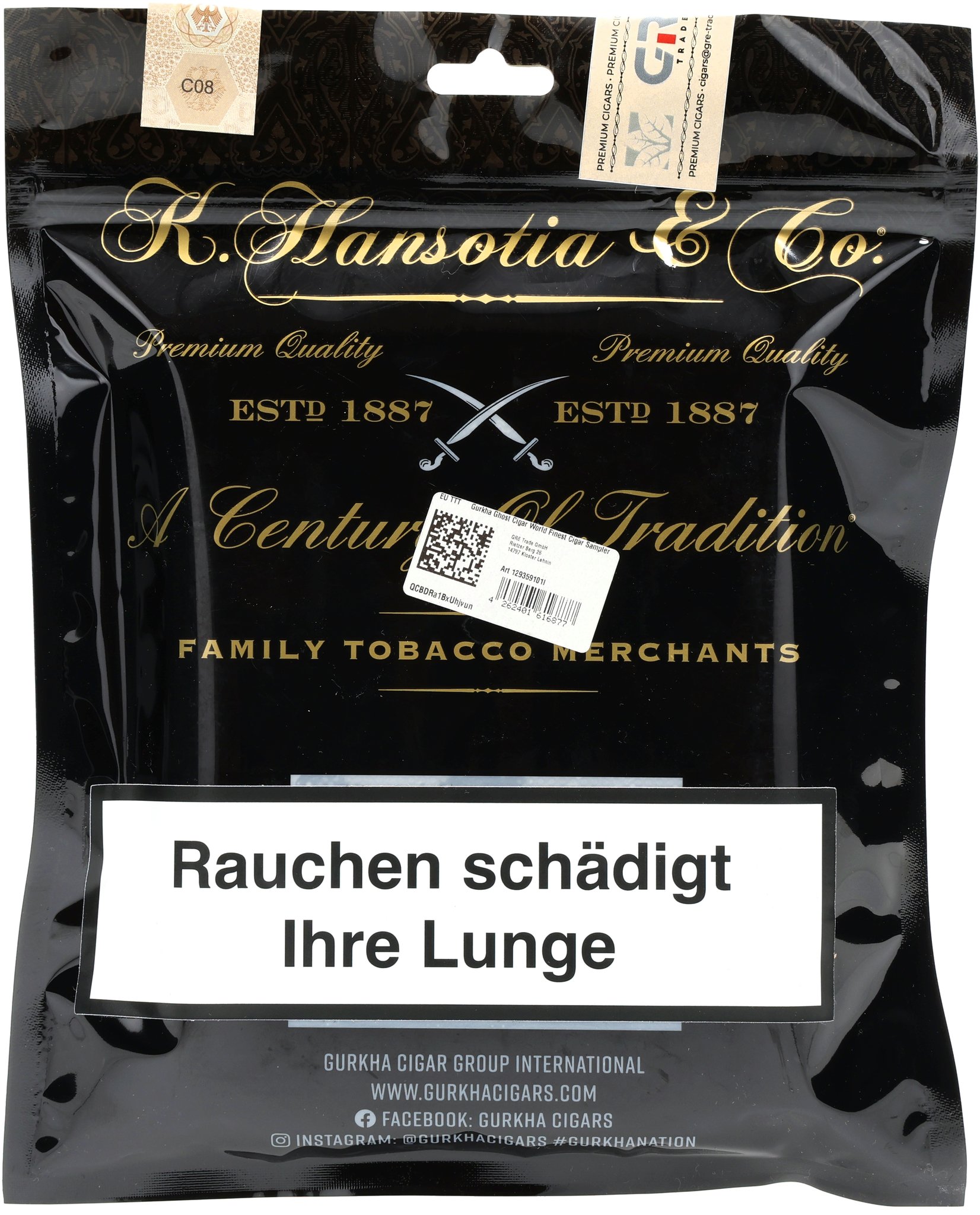 Gurkha World Finest Cigar Sampler Rückseite