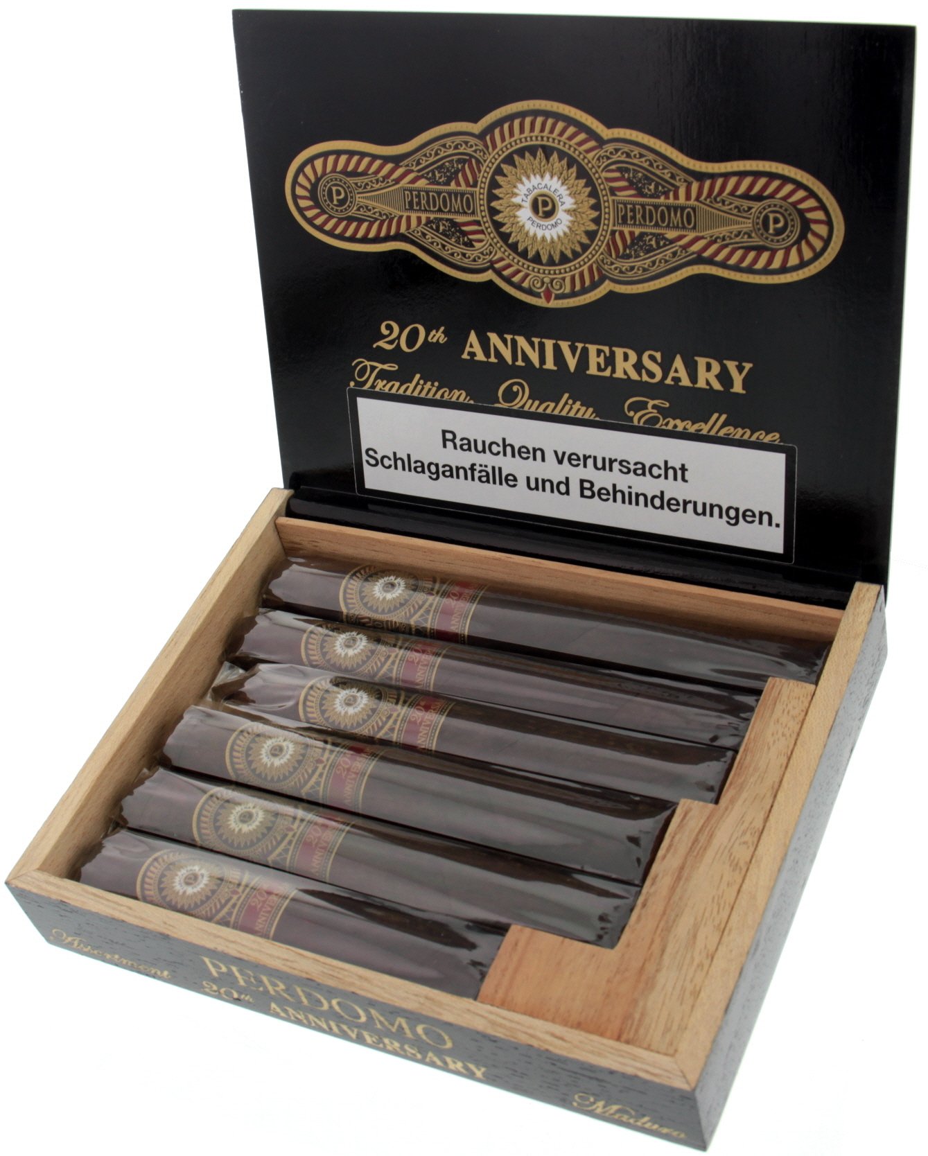 Perdomo 20th Anniversary Maduro 6er Sampler offen