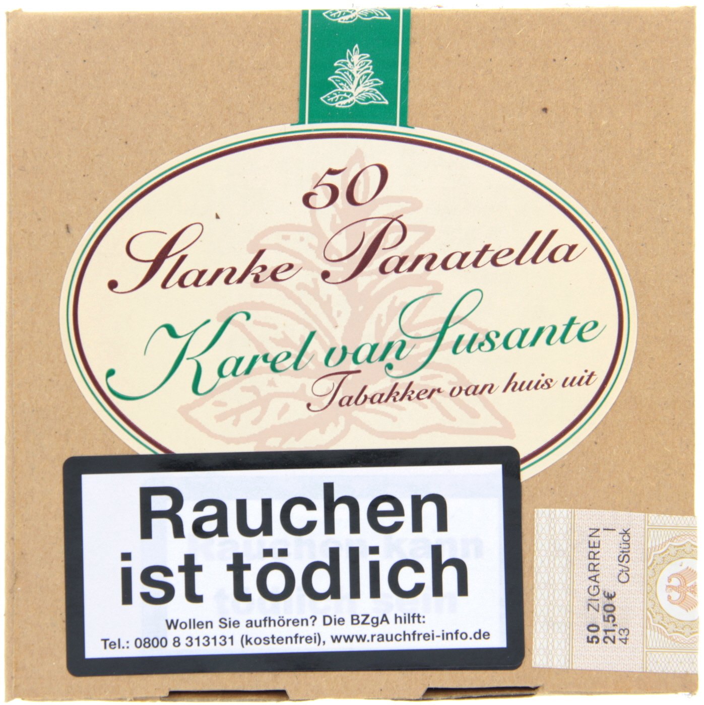 Karel van Susante Slanke Panatella Sumatra (50er)