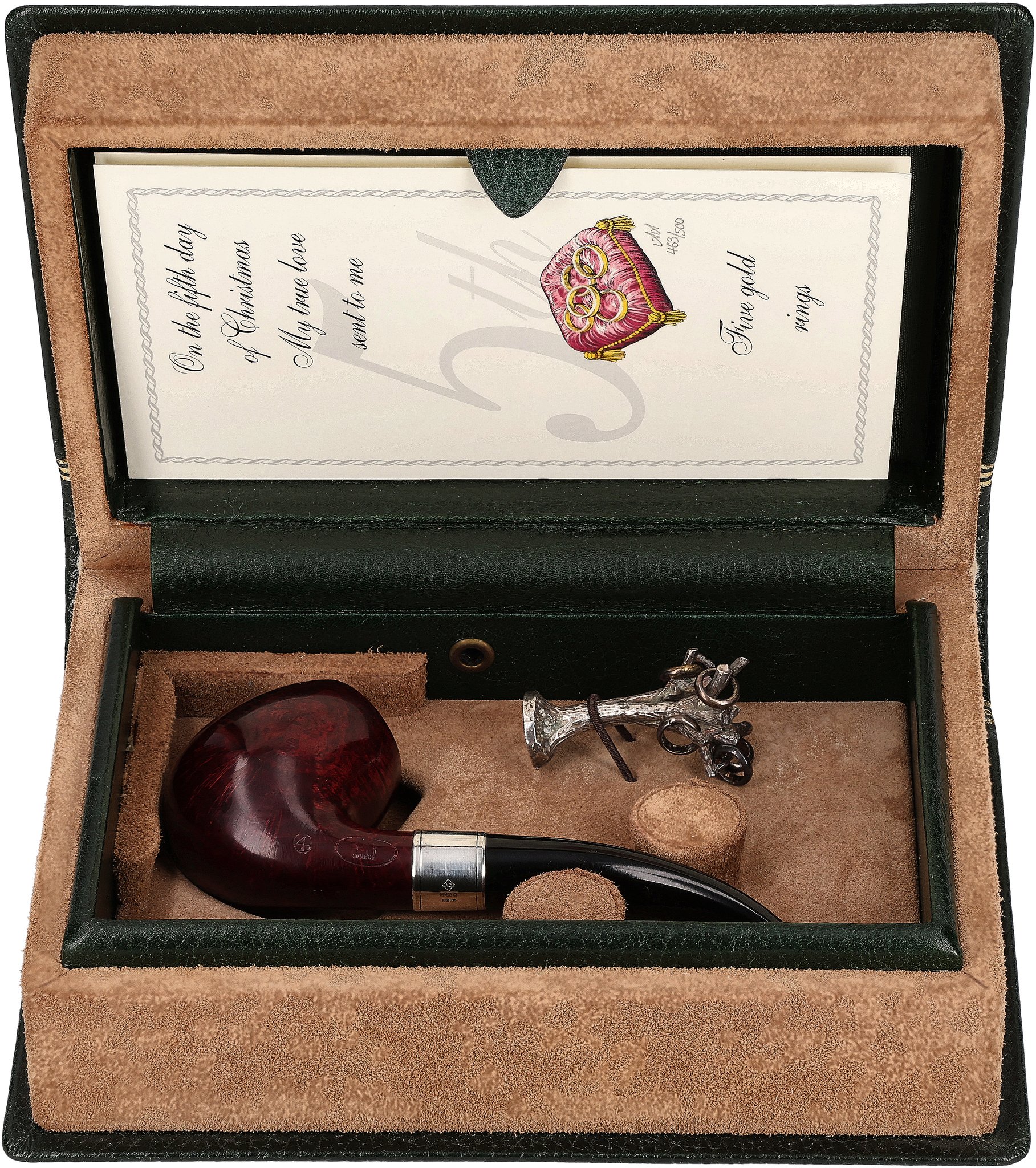 Dunhill Pipes Christmas Pipes 1997 Five Gold Rings 4 Bruyere NOS_10