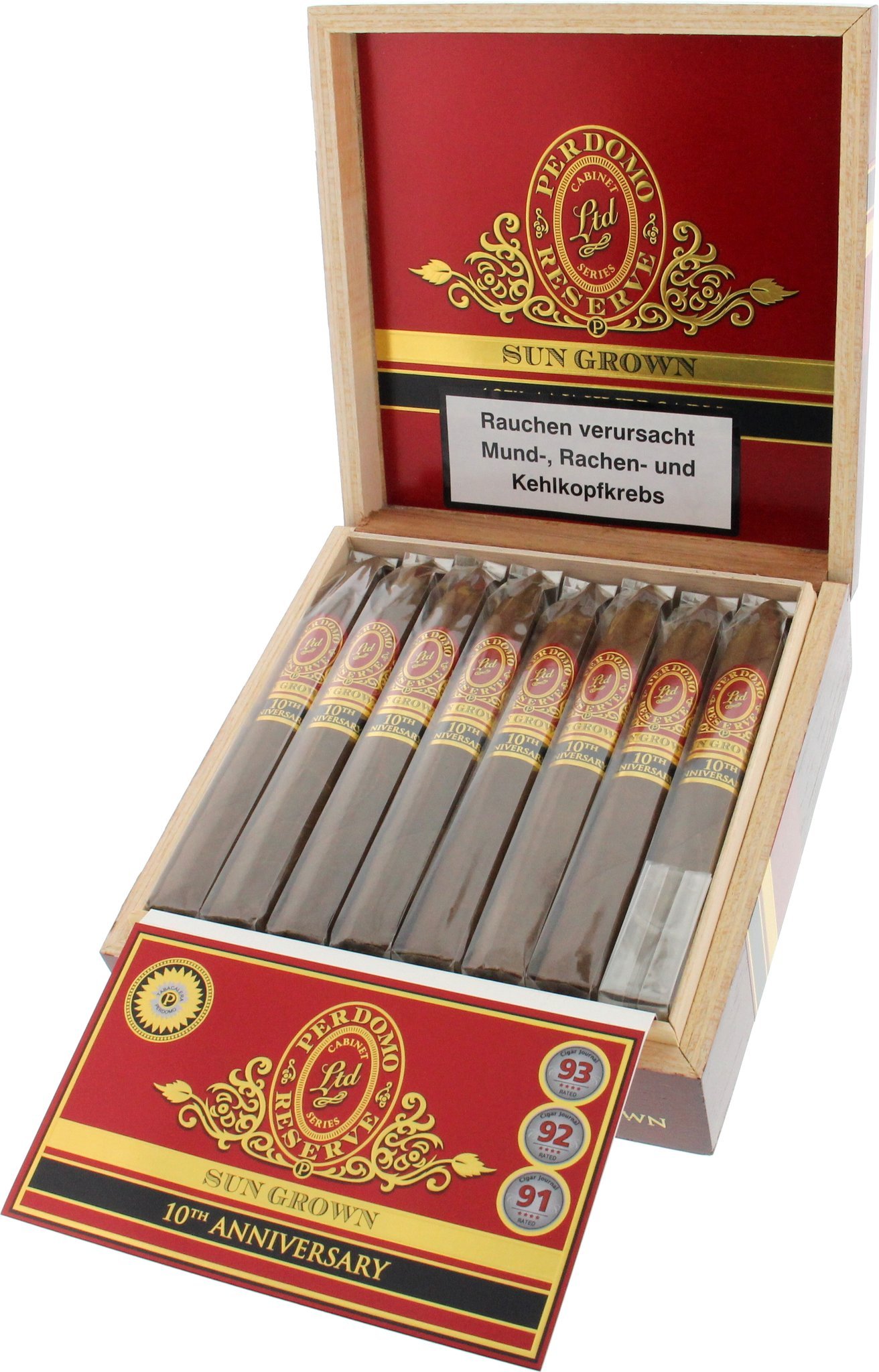 Perdomo Reserve 10th Anniversary Torpedo (Box-Pressed Sun Grown) Kiste offen