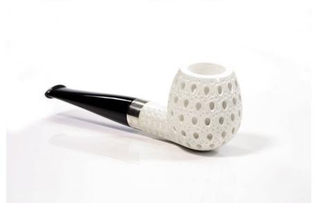 Rattray´s White Goddess (Meerschaum) Apple Carved 1 Silver Bild 2 