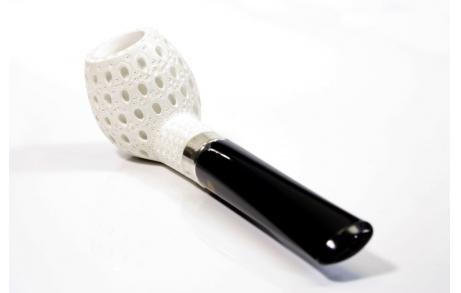 Rattray´s White Goddess (Meerschaum) Apple Carved 1 Silver Bild 3