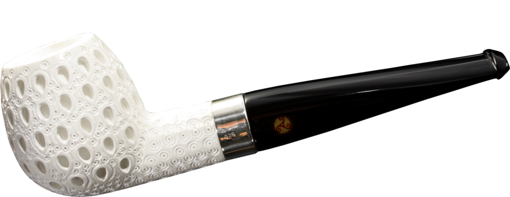 Rattray´s White Goddess (Meerschaum) Apple Carved 1 Silver