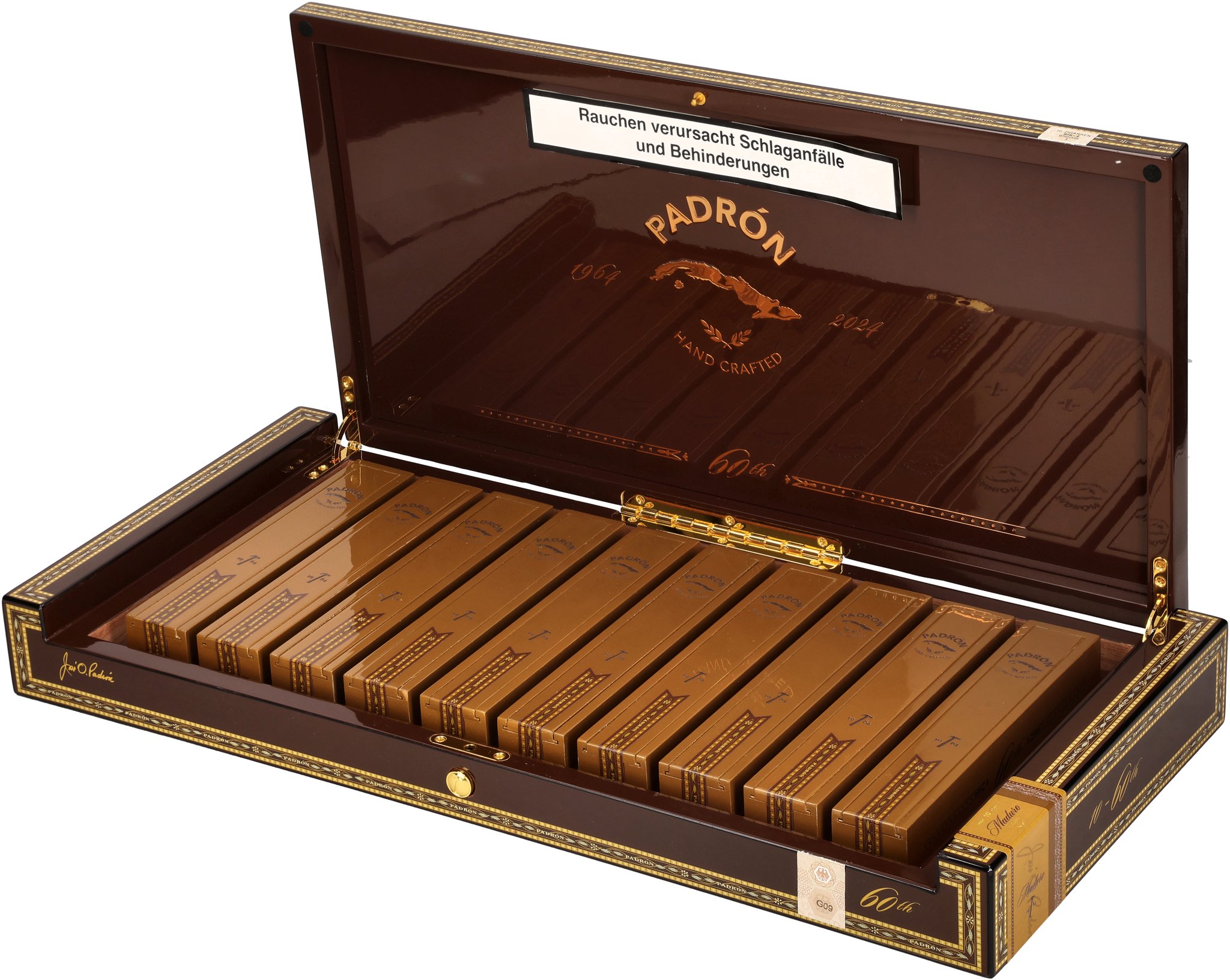 Padron Special Release 60th Anniversary MADURO Kiste gedreht offen