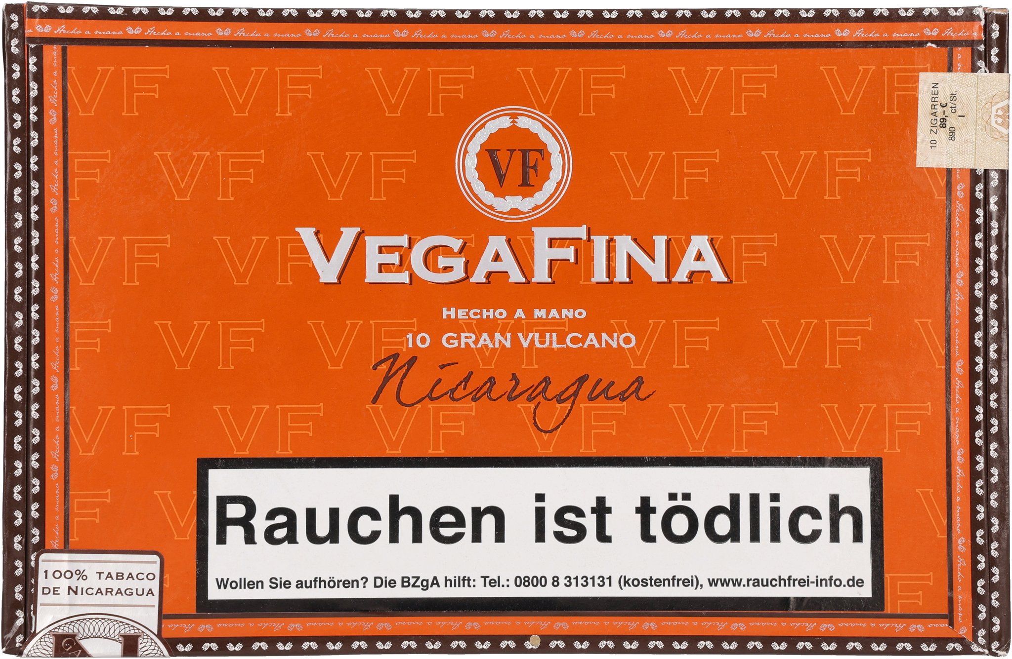 Nicaragua Gran Vulcano 10er front