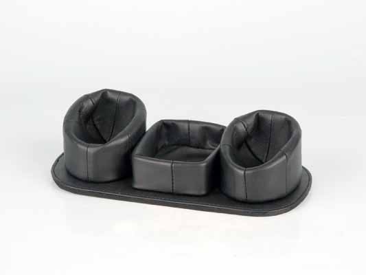 Classic 2er Pfeifenständer Pantoffel - schwarz Leder (553232) Bild 2