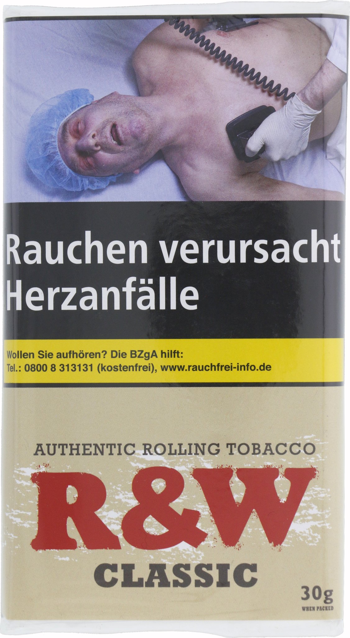 Raw Authentic Rolling Tobacco Feinschnitt Classic 30g Pouch