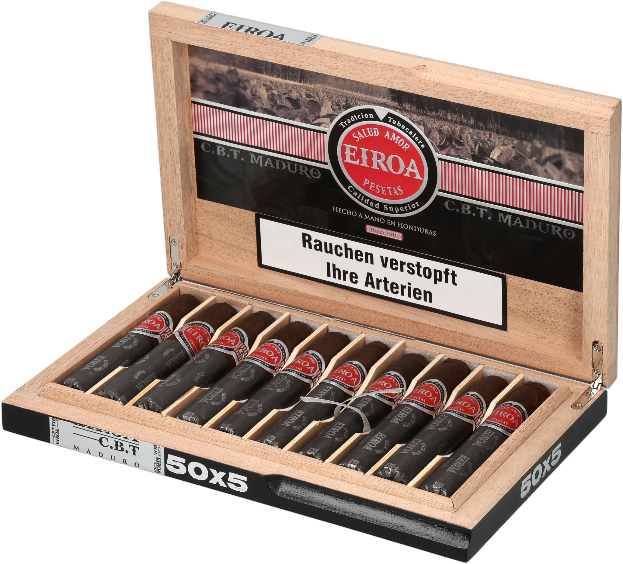 CBT Maduro Robusto 50x5 10er box open